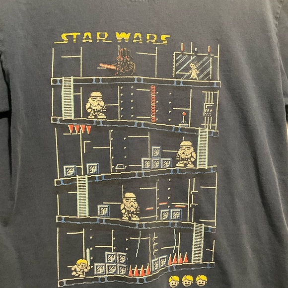 Star Wars Darth Vader video game style cartoon T-shirt - Picture 1 of 4